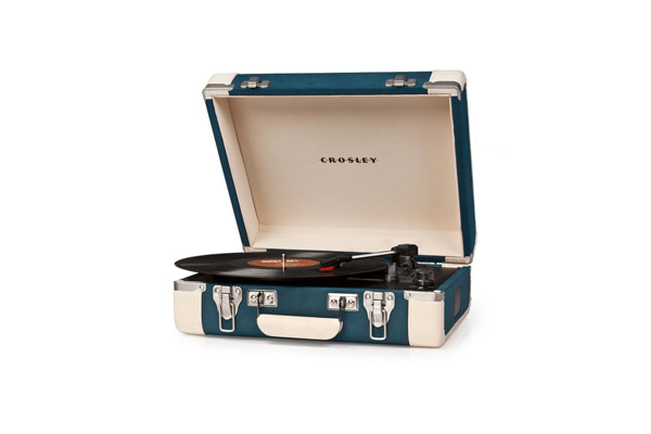 Gira-discos Crosley Executivo Azul Creme
